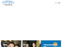 Tablet Screenshot of hangersofhope.com